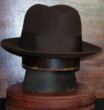 Load image into Gallery viewer, Vintage Dobbs Fedora (7 1/4 brown)