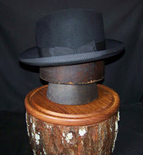 Load image into Gallery viewer, Vintage Fur Felt Unknown Maker Homburg Black