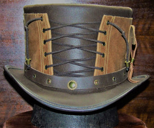 Leather Topper Hat Vested