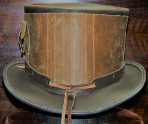 Leather Topper Hat Vested