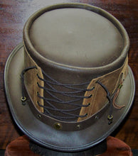Load image into Gallery viewer, Leather Topper Hat Vested
