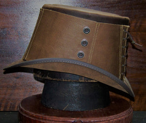Head N Home Leather Steampunk Top Hat