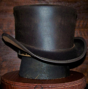 The El Dorado Un-banded Leather Top Hat