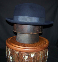 Load image into Gallery viewer, Vintage Biltmore Genuine Fur Fedora Navy Blue
